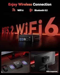 NiPoGi E3B Mini PC di ΑΜD Ryzen 5 7430U (Max 4.3GHz, 6C/12T, migliore di 5500U/5650U/5675U), 16GB RAM/512GB SSD, Mini Desktop Studio, WiFi 6/BT 5.2/4K Triplo Display/VESA Supportato