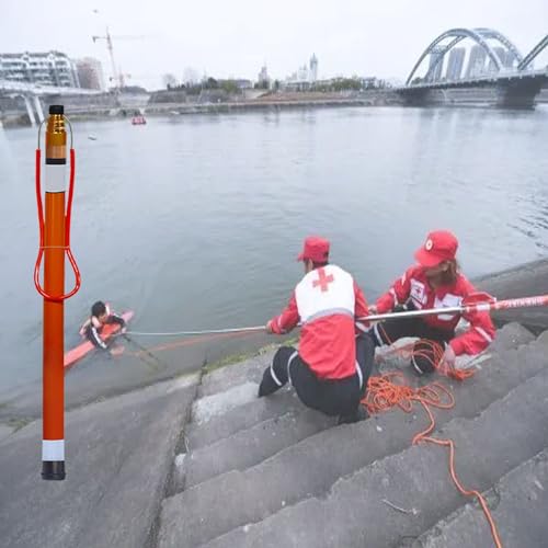 Perche de sauvetage en fibre de verre extensible réfléchissante pour piscine et yacht