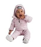 The North Face Baby ThermoBall One-Piece | Insulated Snowsuit Jacket with Hood & Mittens, Recycled Synthetic Insulation, Microfleece Lining, Pale Blossom, 3 Months