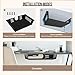 Neiteli 2 Pack Under Desk Shelf - Under Desk Storage Shelf Metals,Under Desk Organizer - Black Under Shelf Storage for Office Tables & Workstations（11 Inch）