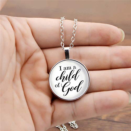 Fuqimanman2020 Bible Verse Christian Cross Necklace I Am A Child of God Necklace，Baptism Gifts, Communion Gifts，Baby Shower, Godchild Women Teen Girl Gift3