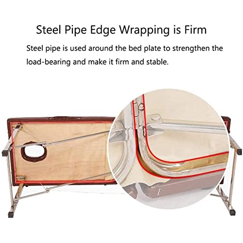 Portable Massage Bed,Portable Massage Bed Table, 2-Section Aluminum Lightweight Foldable Beauty Couch, Portable Massage Couch For Salon Treatment Tattoo Facial SPA - Image 5