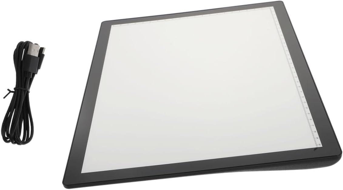Lurrose A4 Magnetic Copy Drawing Board with USB Rechargeable Battery, Adjustable LED Light Tracing Pad for Sketching, Calligraphy, and Animation Drawing – Black Art Supplies for Artists