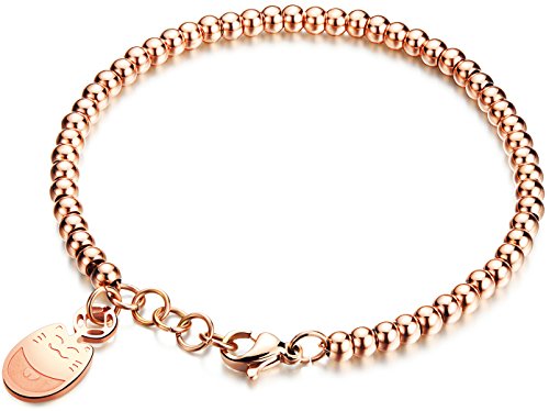Preisvergleich Produktbild EVECH Katze Armbänder Armband für Damen Mädchen Rose Gold