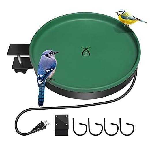 Soundfair Heated Bird Bath , 3 in 1 All Seasons Available Frost Resistant Energy Saving , Heated Bird Waterer for Winter Outdoors Lawn Garden Yard