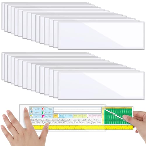 Image of Chinco 30 Pcs Self Adhesive Pockets, Bin Labels for Storage Bins, Clear Pocket Label Sleeves, Plastic Index Card Holder with Top Open for Organizing Bins Box Drawer(13.5 x 4.73 Inch)