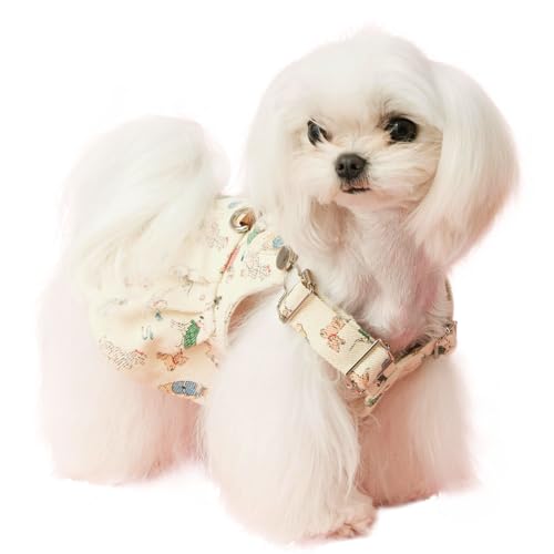 UOSIA 犬用ドレス 小型犬用 女の子用 デニム犬用ドレス チワワ ヨーキー メス犬 Clohtes Dリング付き ファッション 調節可能なペットサスペンダースカート 子犬 猫用 屋外ウォーキング犬服