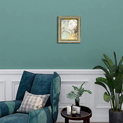 Sapowerntus Vintage 8X10 Picture Frame Gold Line Sage Green Distressed Photo Frames Set Antique Wall Hanging Tabletop Display Home Decor Retro Shabby Chic Elegant Family Unique Gift #TOP6
