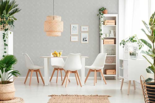 Livingwalls 381963 Muster Tapete Geometrisch Grau Weiß Schlafzimmer Wohnzimmer oder Küche 10,05x0,53m Made in Germany