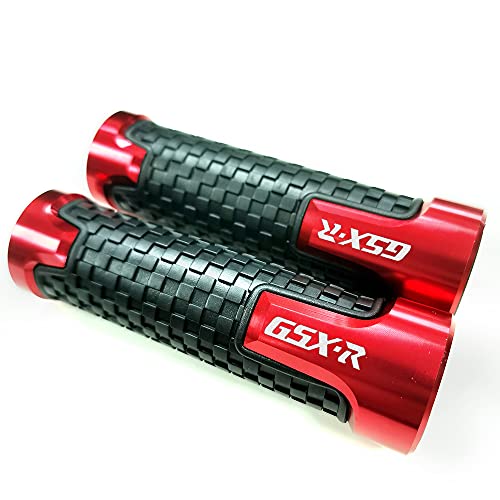 Kyobusa KY-L MOUNT B-5 Red Carbon Look Aluminum Motorcycle 22Mm Engraved Handle Bar Rubber Gel Hand Grips Cnc Bar End 7/8 Inch Compatible thumb #3