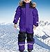 18-24 Months Girl Clothing Winter Faux Fur Hooded Long Sleeve Fleece Lined Snowsuit Toddler Boy Warm Waterproof Windproof Suits Fashion One Piece Snowboarding Ski Jumpsuit 1-15 Years Purple-120