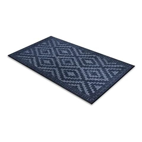 Rugs Shop Door Mats Washable Small Large Non Shed Door Matt Indoor, Non Slip Front Door Entrance Small Floor Mats(50x80, Blue-Avon) Cover