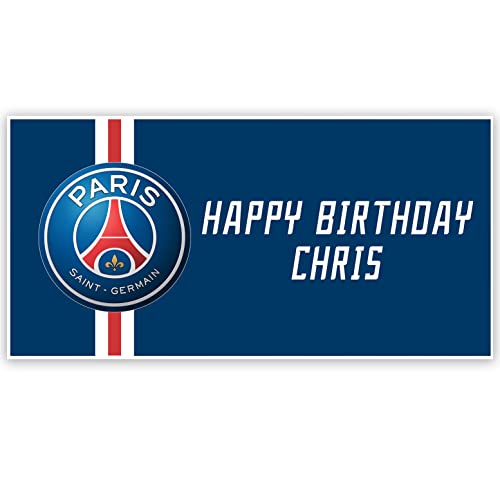Paris Saint Germain Personalized Birthday Banner