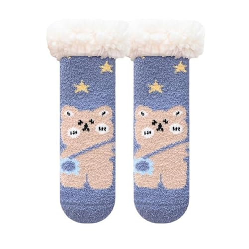Generisch 2026 Rends Chaussons de Noël pour bébé - Chaussettes moelleuses pour tout-petits - En polaire chaude - Pas de chaussettes d'hiver, bleu foncé,...
