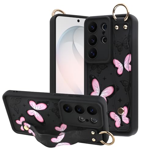 Coque Samsung S26 Ultra pour femmes jolie protection papillon rose