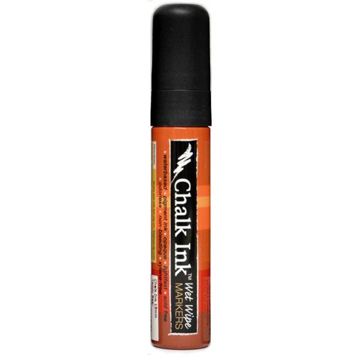 Chalk Ink Bold Wet Wipe Marker, 15 mm, Jack Black