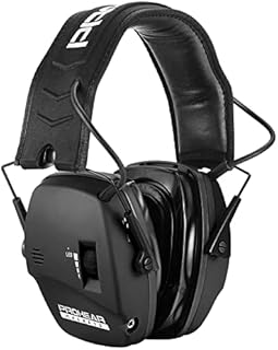 PROHEAR Digital Electronic Shooting Ear Protection Muffs with GEP02 Gel Ear Pads, Hunting Sound Amplification Earmuffs, NRR 23dB Low Profile Hearing Protection for Gun Range - Black