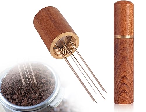 Kapsing Espresso Needle Tamper Station Coffee Tamper Coffee Accesorios Dispersor De Polvo De Acero Inoxidable Con Seis Agujas De Acero Fino Rompedor De Grupos De Café