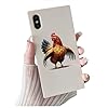x4 Chicken Vinyl Stickers, Vibrant Blackout Waterproof Decals, Multi Purpose 1@ 20cm Tall Ideal for Toilets, car, Wall or Laptop. 3@ 7cm Tall Ideal for Phone, Cups & Mugs (Chicken, 200mix) #3