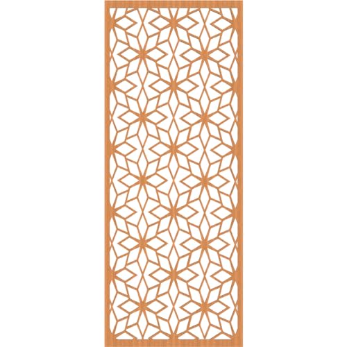 Image of 29 3 /8 inchW x 74 3 /8 inchH x 3 /8 inchT Lake Decorative Fretwork Wood Wall Panels, Cherry