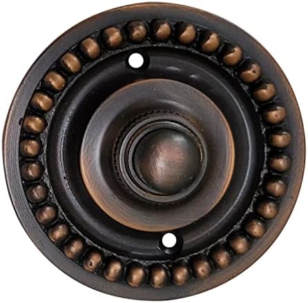 Adonai Hardware Dotted Brass Bell Push or Door Bell or Push Button (Oil Rubbed Bronze)
