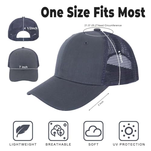 Image of ZH 12 Pack Mesh Trucker Hats, Bulk Baseball Caps for Men and Women, Trucker Cap Wholesale