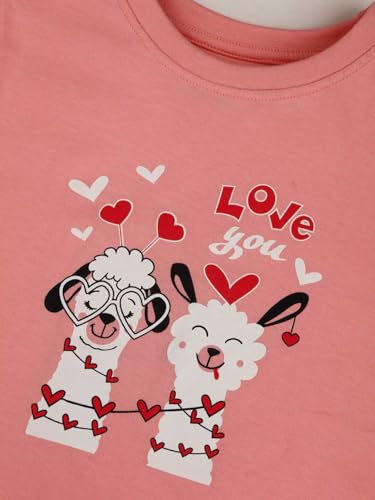 Image of Gini & Jony Girls Printed Cotton Round Neck Half Sleeve Knits Top