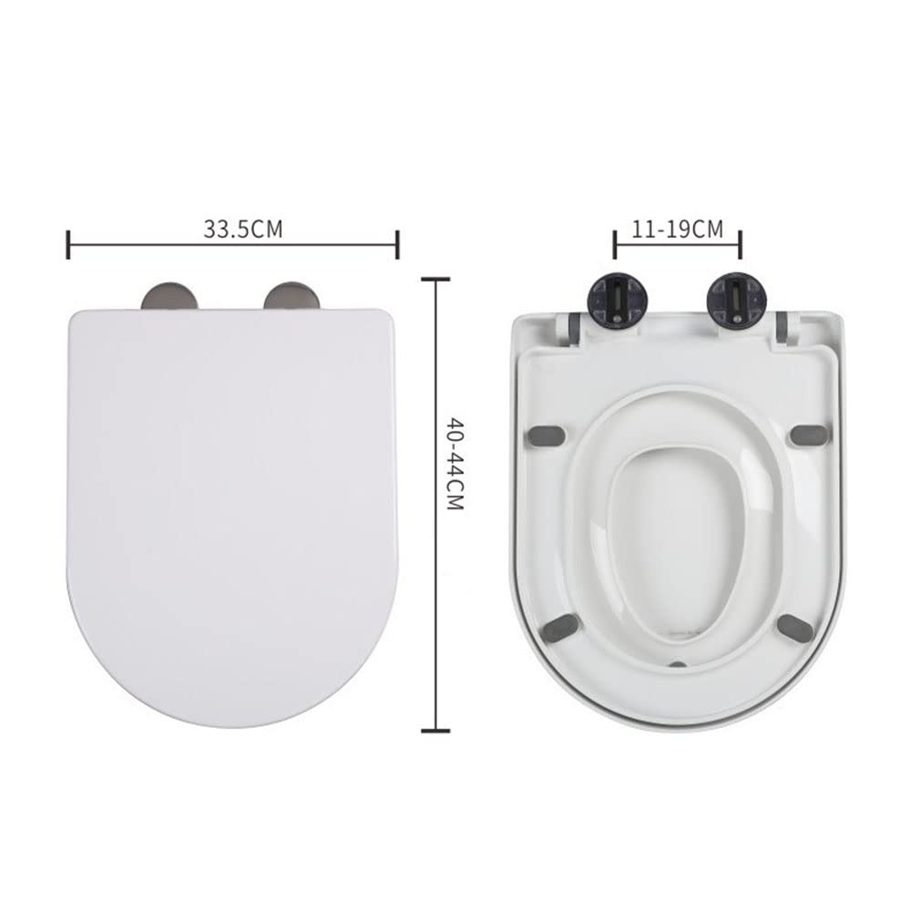 Siège de toilette à fermeture douce Siège de toilette en forme de D avec siège de toilette for tout-petits intégré, siège de toilette d'apprentissage de la propreté for tout-petits, enfants et adultes