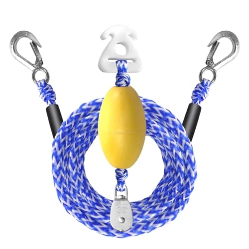 Cuerda de esquí acuático larga para rescate seguro con gancho y flotador
