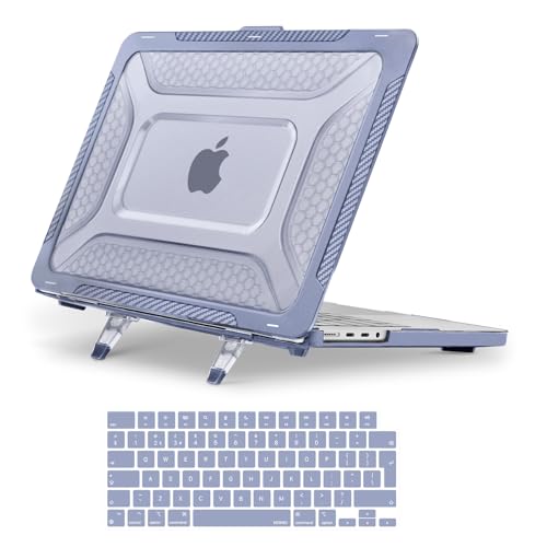 Funda MacBook Pro 14 MOSISO con parachoques de panal lavanda gris