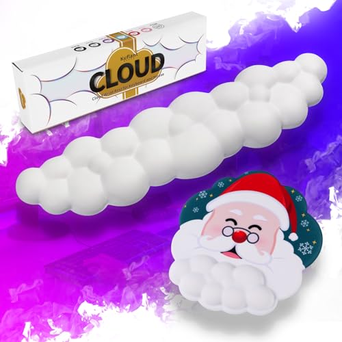 Christmas Gifts Cloud Wrist Rest, Christmas Gifts for Women, Husband Gifts, Cloud Mouse Pad with Wrist Rest, Memory Foam Support for Keyboard and Mouse, Gifts for Coworkers, Work Bestie Gift