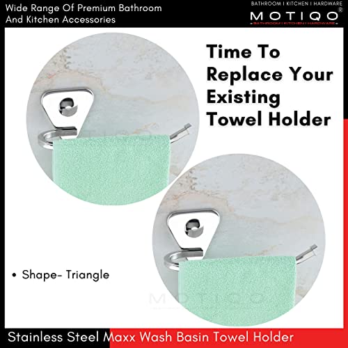 Image of Stainless Steel Wall Mounted Towel Hanger Towel Napkin Ring Bathroom /Kitchen Towel Holder Towel Hanger with Chrome Finish Silver Bathroom Accessories (Napkin Holder, Pack of 2)