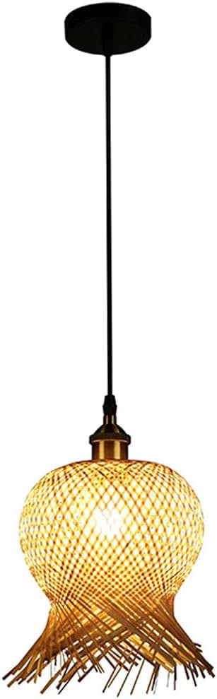 Suspension panier en osier rotin pour adoucir la lumière, petit abat-jour fait main