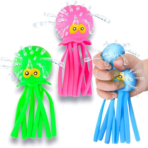 ArtCreativity Octopus Water Balls (Pack of 3), Pool Toys for Toddlers 1-3, Sensory Stress Relief Toy for Kids, Beach Water Toys & Swimming Toy for Toddlers, Cute Goodie Bag Fillers for Boys & Girls