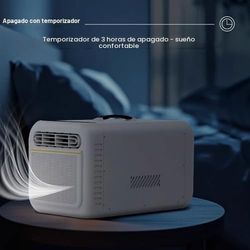 Aire acondicionado portátil, control remoto, sin drenaje, panel táctil, sin instalación, ideal para oficina y camping