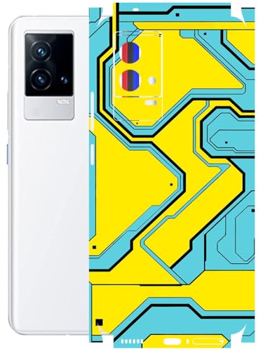 Image of AtOdds - Full Body Back Screen Guard Protector Film - Lamination Wrap Skin Sticker Compatible with IQOO 9 | Scratchproof Matte Finish (YellowLane)