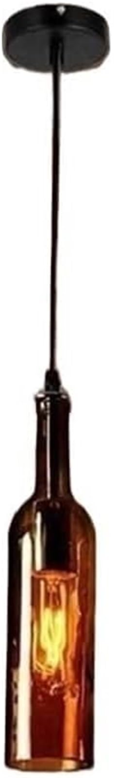 Suspension rétro marron pour salle à manger luminaire de bar en verre élégant