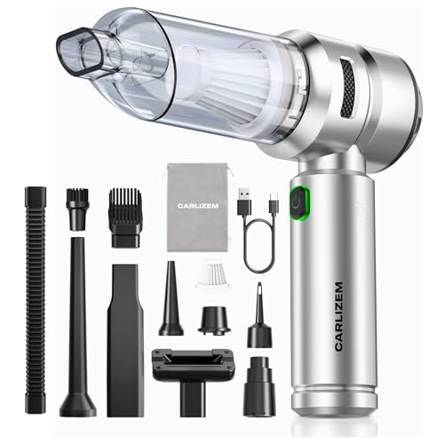 Carlizem TurboJet 500 18000PA Powerful Car Vacuum Cleaner & Air Blower | Fully Wireless 4X More Suction Power BLDC Long Life Motor | 3 Suction Speeds...