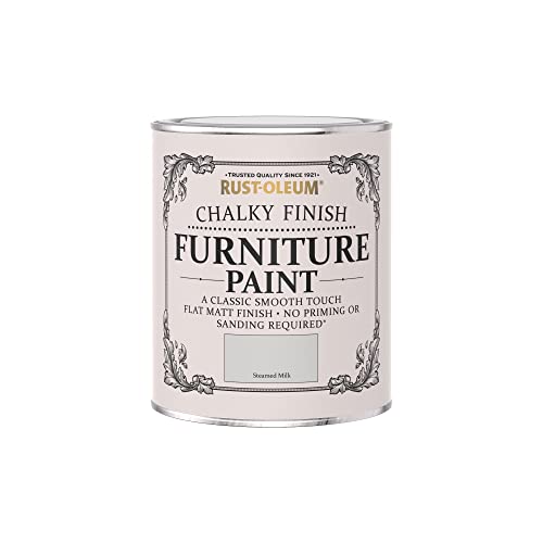 Rust-Oleum Off White Upcycled Furniture Paint in Chalky Finish - Steamed Milk 750ml
