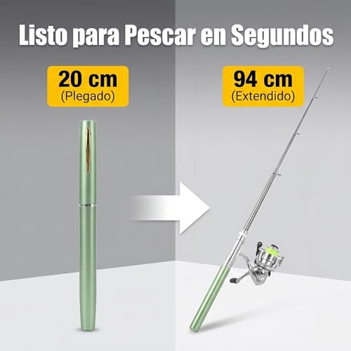 Canne à pêche stylo rétractable et son moulinet compact - 2