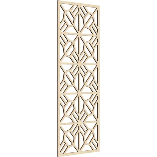 Image of 23 3 /8 inchW x 59 3 /8 inchH x 3 /8 inchT Auburn Decorative Fretwork Wood Wall Panels, Birch
