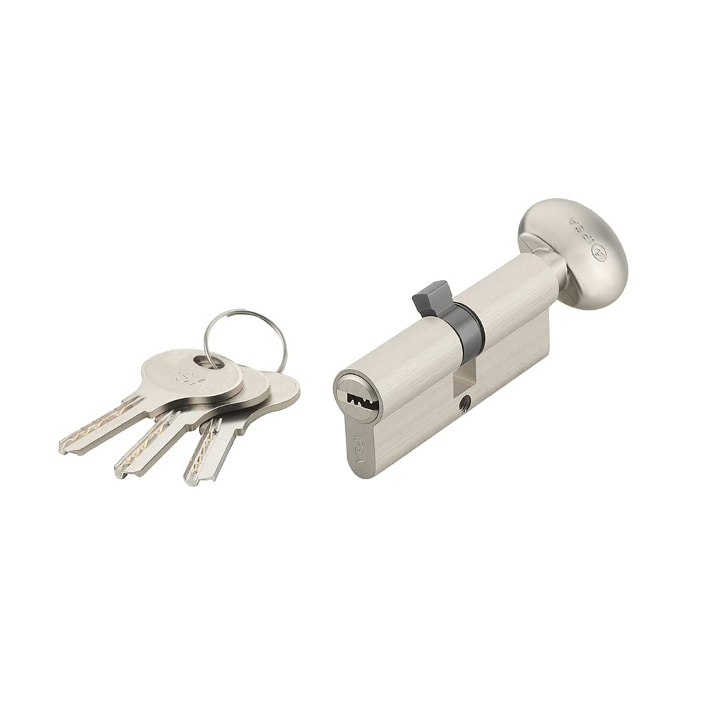 IPSA Euro Profile Cylinder Lock One Side Key & Knob 100mm for Home, Office and Apartment Door | Door Thickness 70-78mm Nickel SS Finish (B0BWJ3X43W) Amazon Price History, Amazon Price Tracker