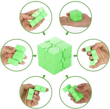 Shivsoft ® Infinity Cube for Stress Relief (Full Green 90gms)