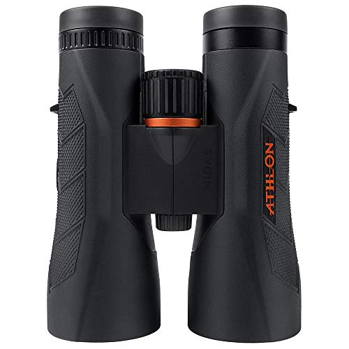 Athlon Optics 10x50 Midas G2 UHD Black Binoculars with Eye Relief for Adults and Kids, High-Powered Binoculars for Hunting, Birdwatching, and More
