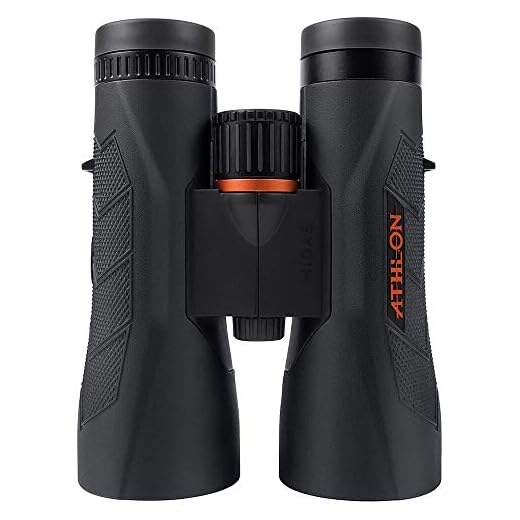 Athlon Optics 12x50 Midas G2 UHD Black Binoculars with Eye Relief for Adults and Kids, High-Powered Binoculars for Hunting, Birdwatching, and More