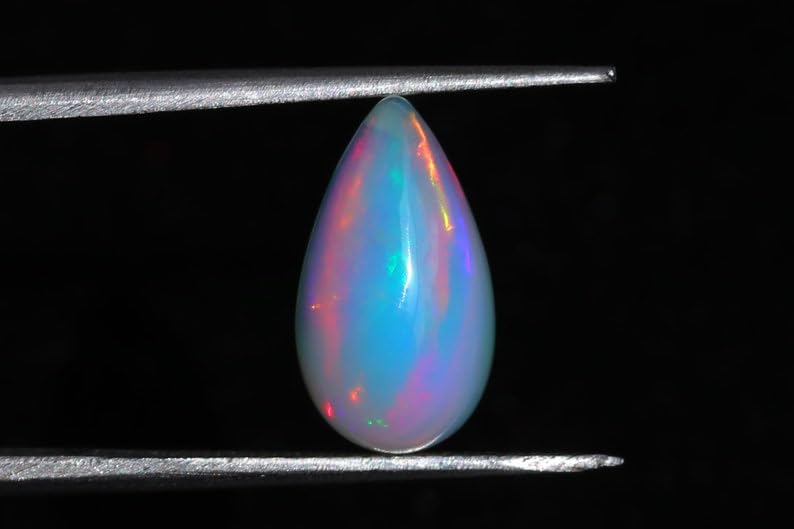 Opale éthiopienne naturelle AAA 14,3mm pierre cabochon multi feu création bijoux