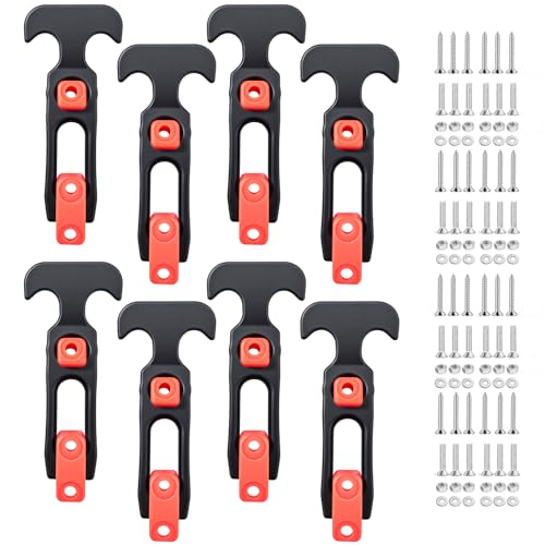 Shu-Ran Cooler Latches Rubber Latches Replacement for Cooler,Boat,Golf Cart Bed,Tool Box,Off-Road Vehicles,Farm Machinery, Flexible T-Handle Draw Latches, Orange (8 Pack)