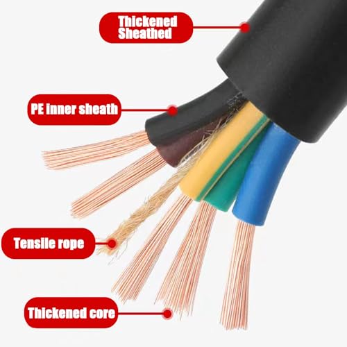 Cable OFC flexible 300V trenzado de 5 conductores y 30ft 2