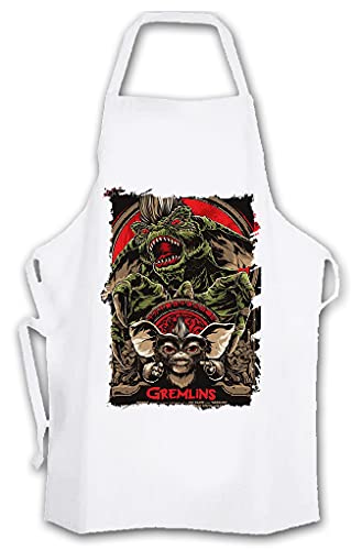 MERCHANDMANIA Delantal Gremlins Gizmo Cartel DE LOS 80 Cocina Kitchen Apron