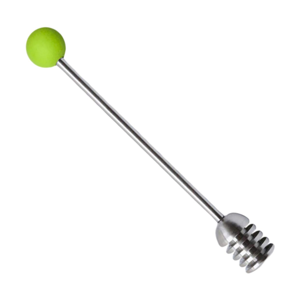 BIUDECO 1Pc Portable Stainless Steel Honey Spoon Creative Dessert Stirring Stick for Syrup Jam and Viscous Liquids Lightweight for and Favors Random Color